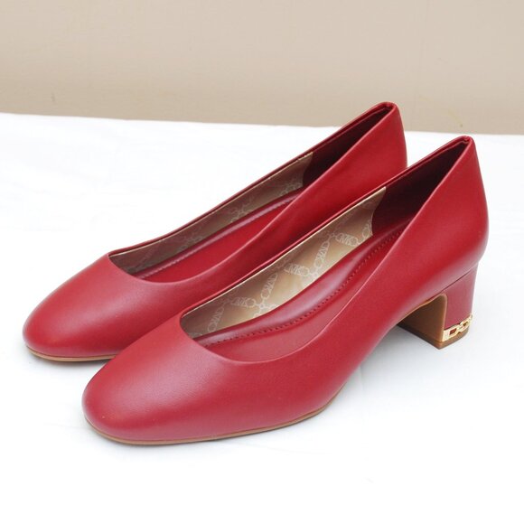 Michael Kors MICHAEL June Flex Mid Pumps in Deep Red Size 9M - Picture 1 of 8
